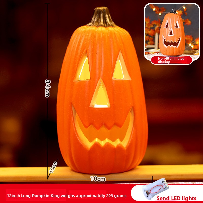 Halloween Light-Up Pumpkin Lantern - Plastic