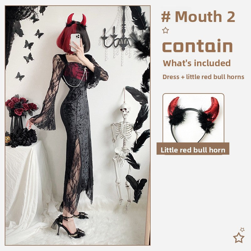 Halloween Gothic Black Costume Dress
