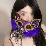 Halloween Anime Half-Face Mask - Plastic