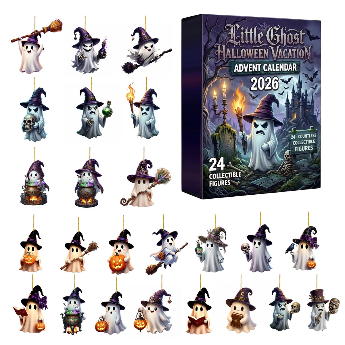 Halloween Ghost Advent Calendar - Acrylic
