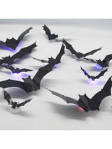 Halloween LED Glow Bat Wall Stickers