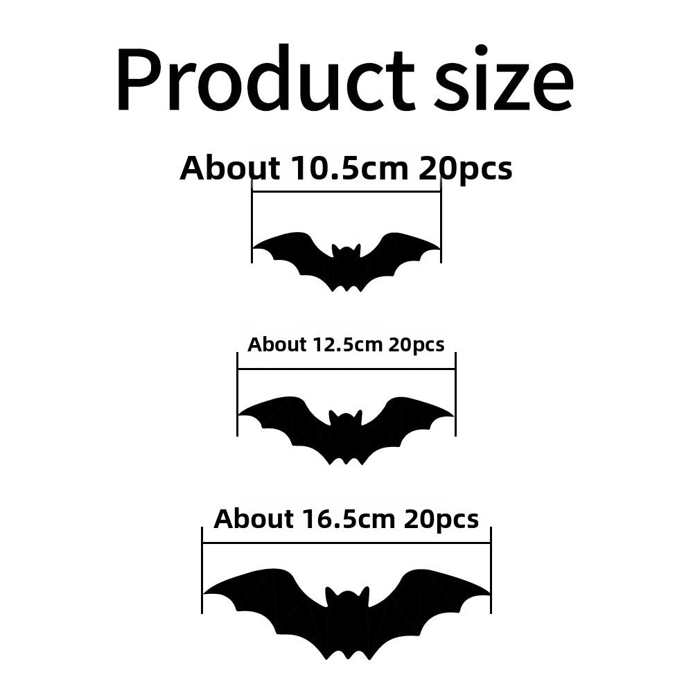 Halloween 3D Spider and Bat LED Wall Stickers - PVC