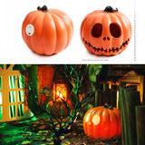 LED Halloween Pumpkin Lantern with Multiple Designs - Plastic