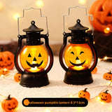 Halloween Pumpkin and Ghost Oil-Style Lantern - Plastic