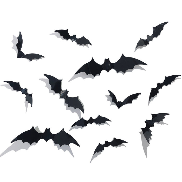 3D Halloween Bat Wall Stickers - PVC