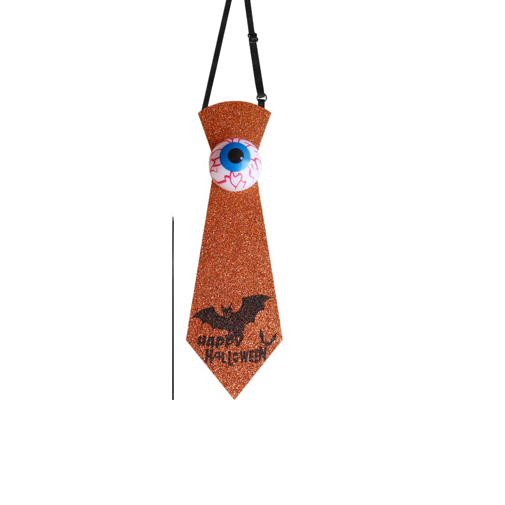 Halloween Light-Up Eyeball Tie - Non-woven fabric