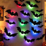 Halloween 3D LED Bat and Spider Wall Decorations