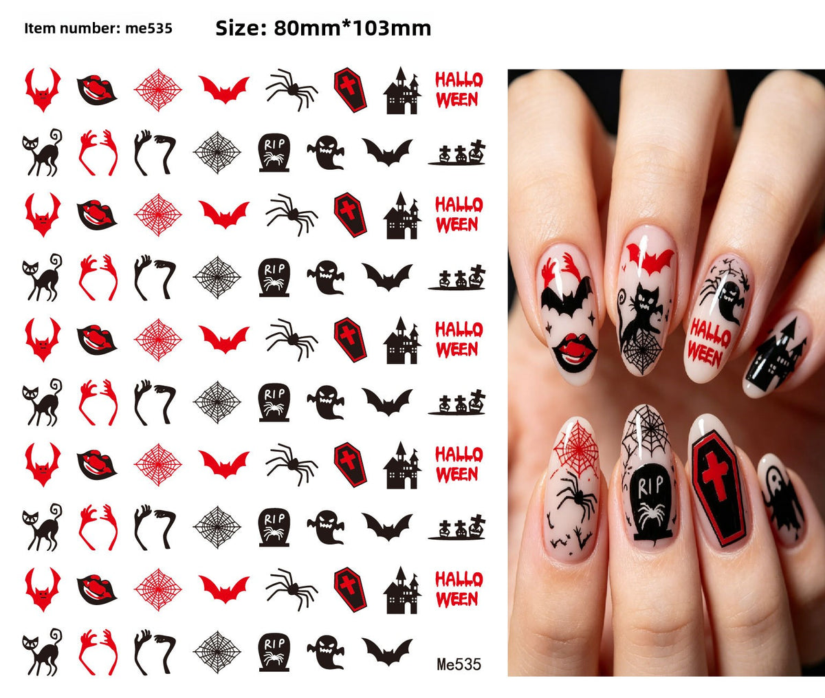 Halloween Nail Stickers - Vinyl