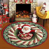 Halloween and Christmas Round Rug