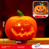 Halloween Light-Up Pumpkin Lantern - Plastic