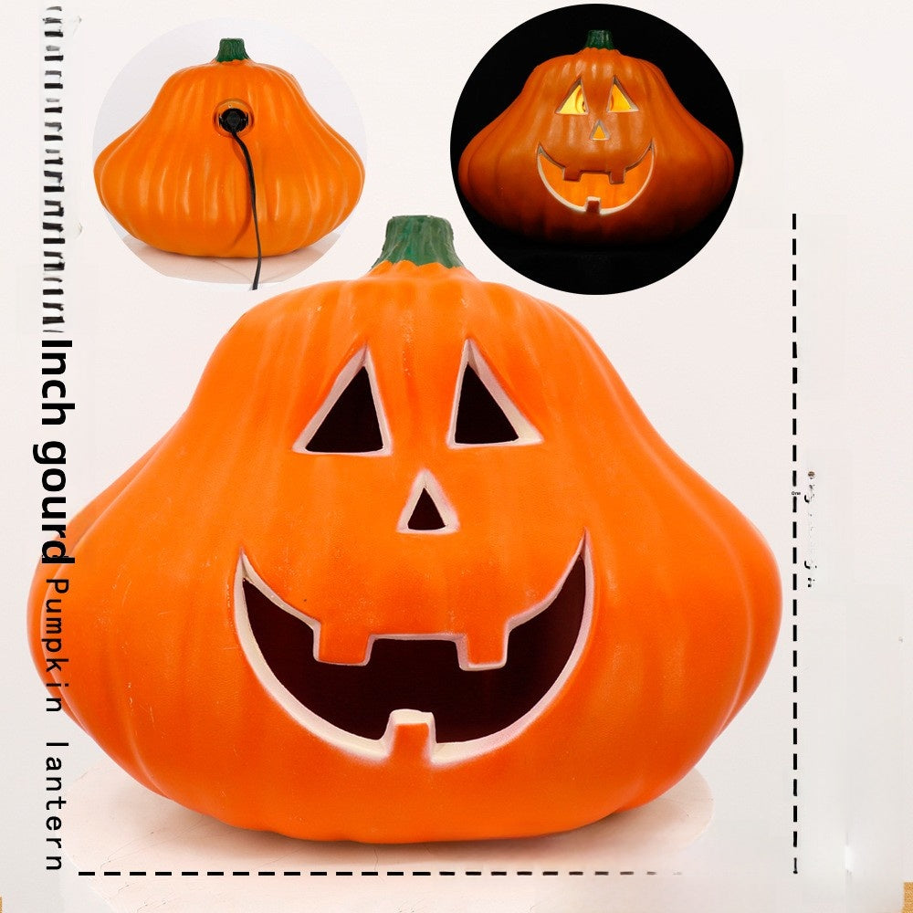 LED Halloween Pumpkin Lantern with Multiple Designs - Plastic