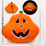 LED Halloween Pumpkin Lantern with Multiple Designs - Plastic