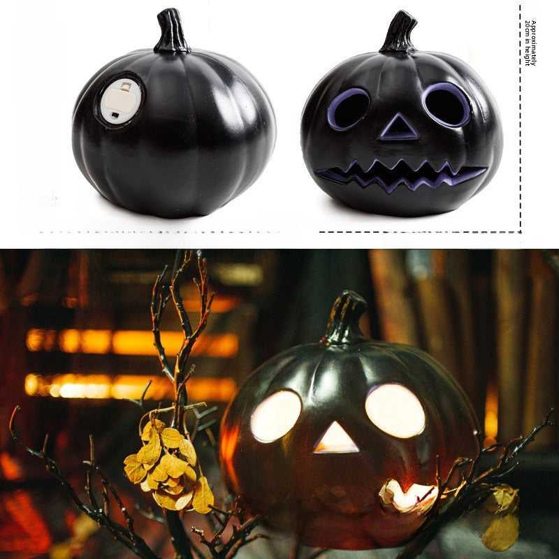 LED Halloween Pumpkin Lantern with Multiple Designs - Plastic