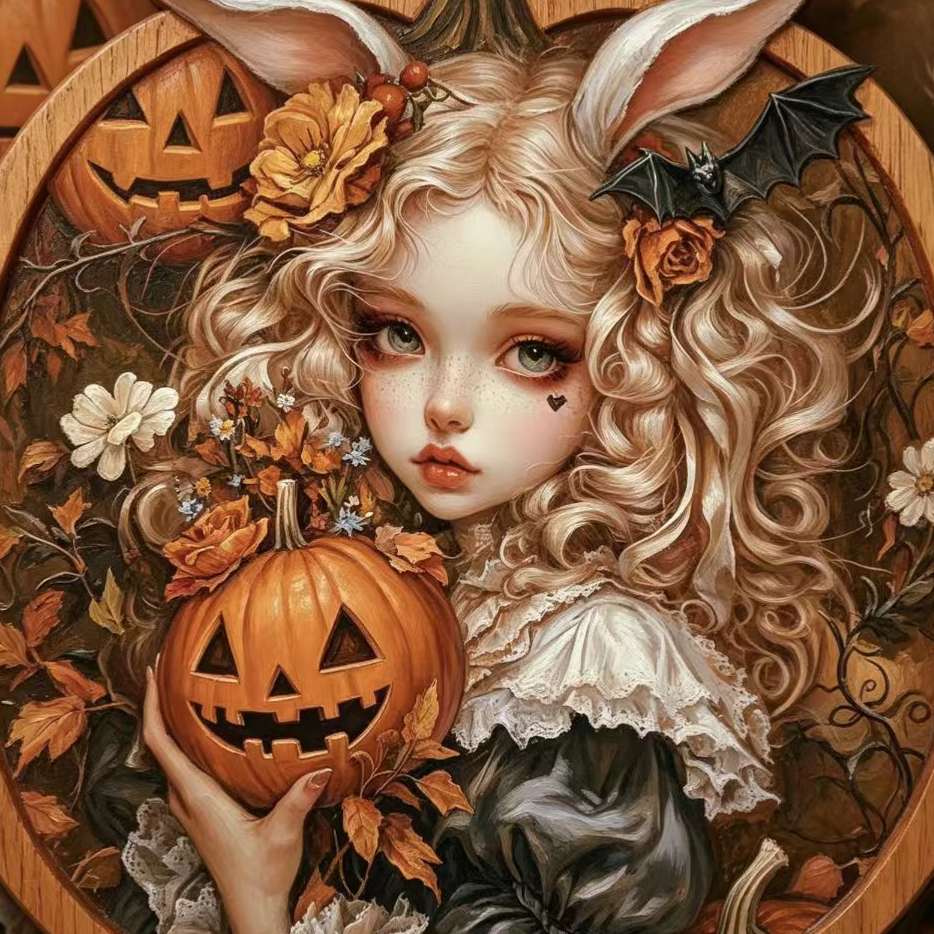 Halloween Boxwood Door Decoration