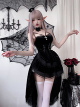 Halloween Gothic Costume Dress - Black and Red
