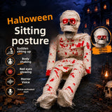 Halloween Sound-Activated Sitting Corpse Prop
