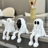 Halloween 3D Printed Articulated Ghost Figure - Plastic