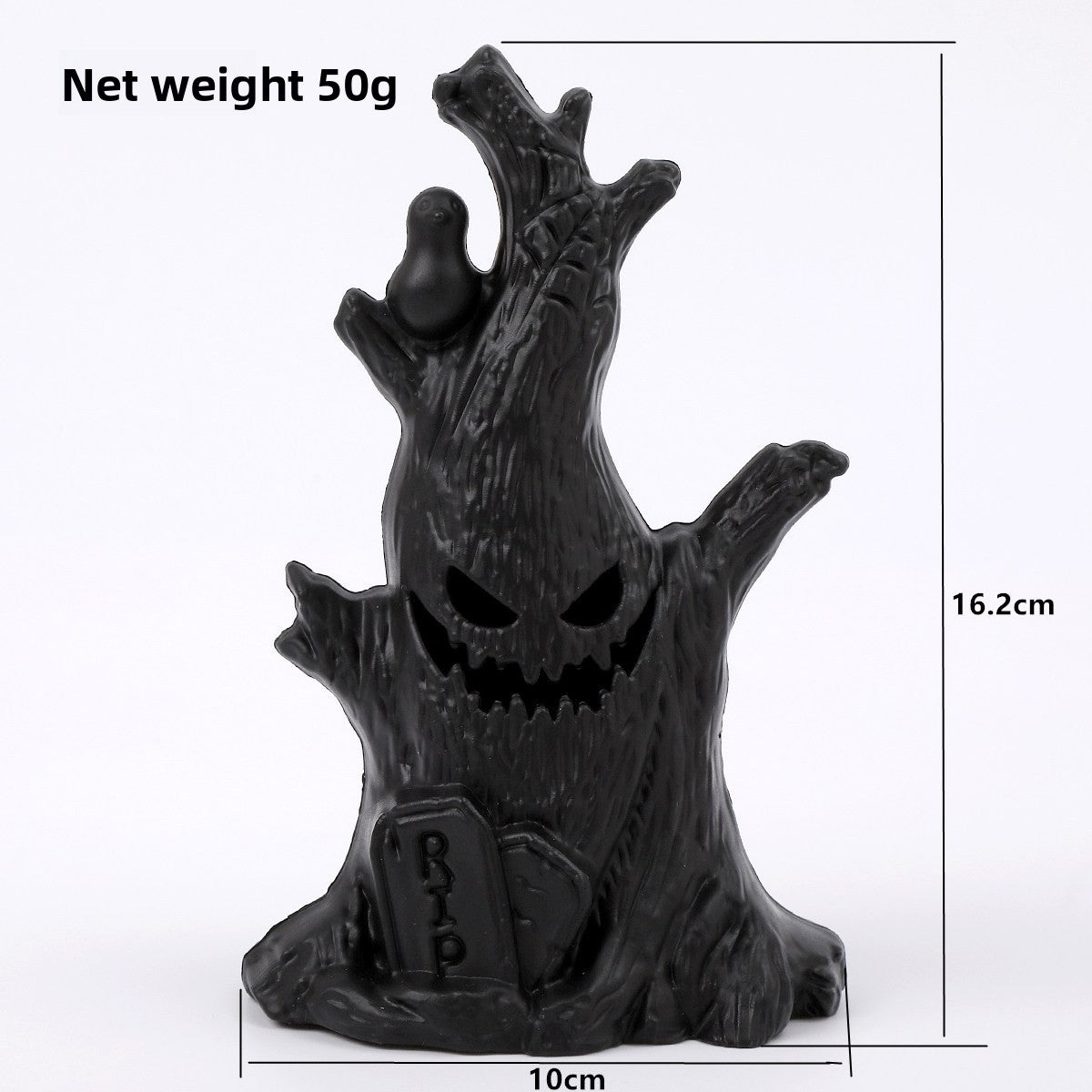 Halloween Pumpkin and Ghost Tree Stump Light - Plastic