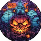 Halloween Boxwood Hanging Door Sign