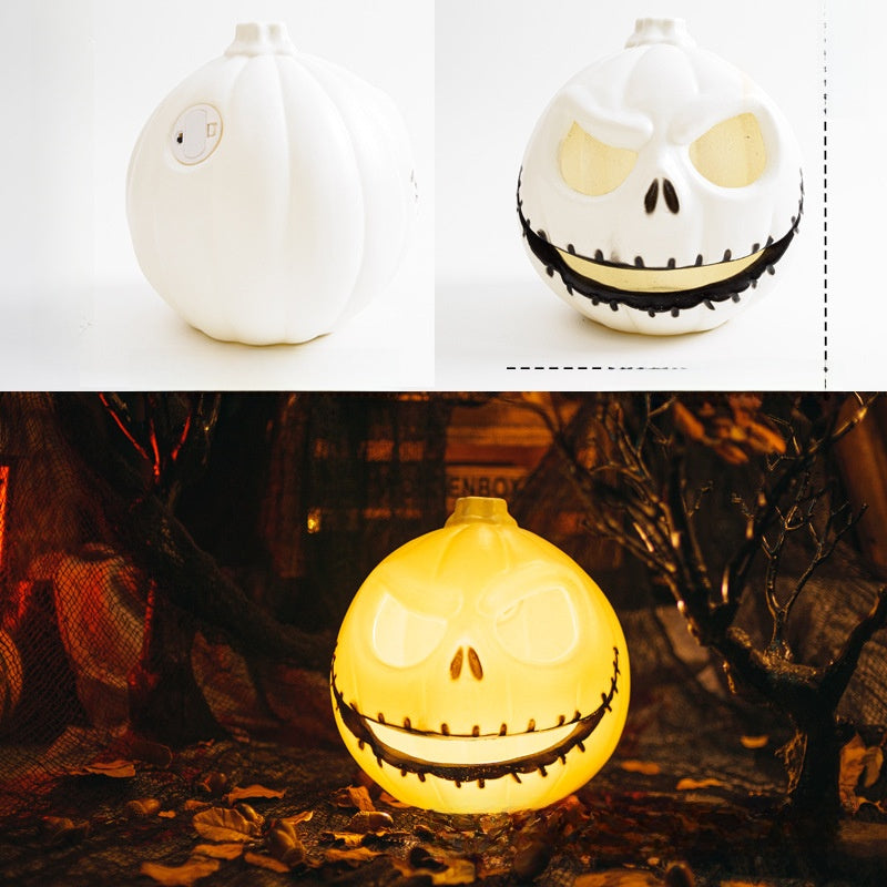 LED Halloween Pumpkin Lantern with Multiple Designs - Plastic