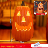 Halloween Light-Up Pumpkin Lantern - Plastic