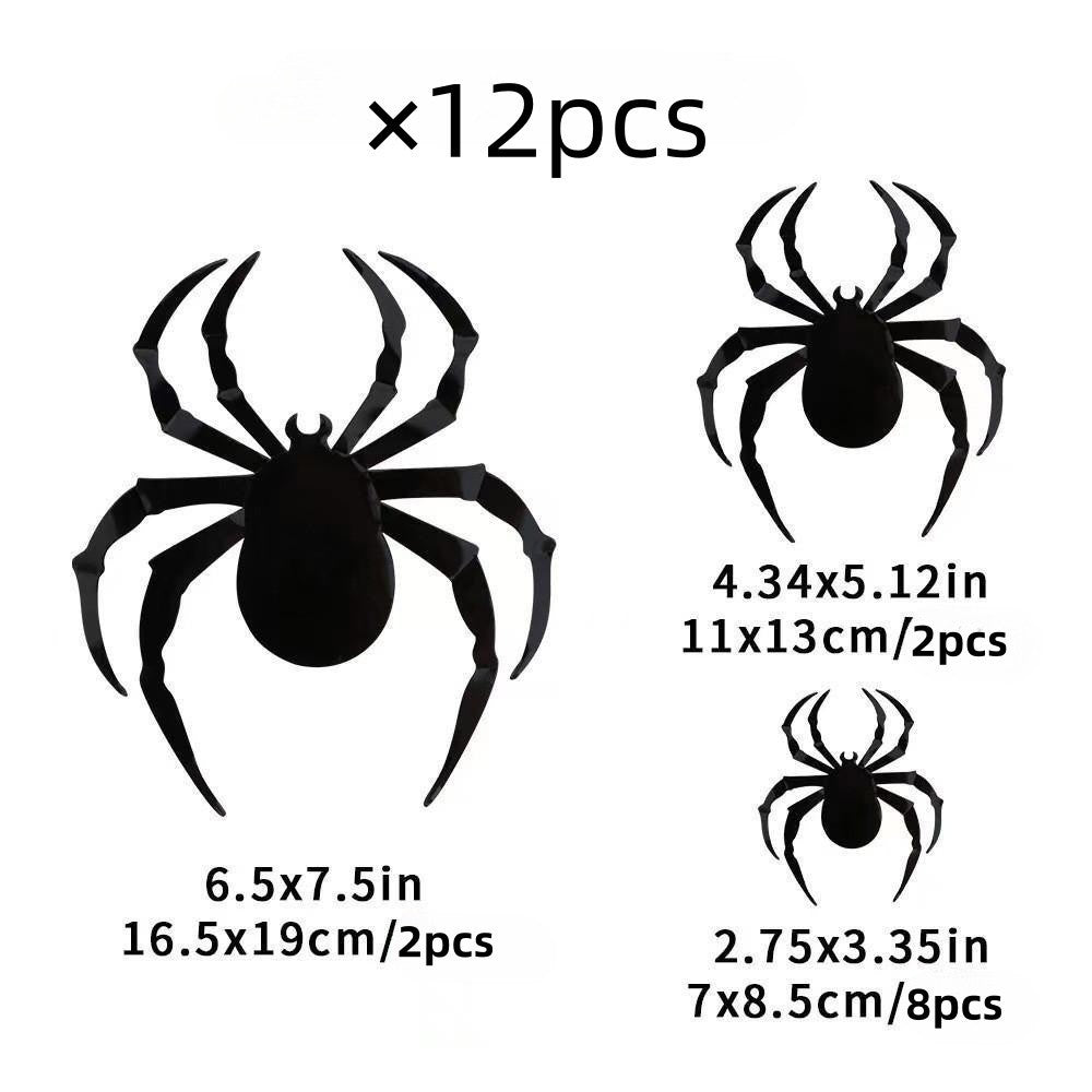 Halloween 3D Bat and Spider Wall Stickers - PVC