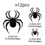 Halloween 3D Bat and Spider Wall Stickers - PVC