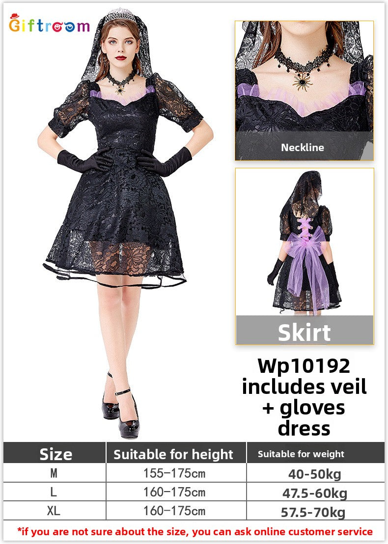 Halloween Witch Costume Dress - Cotton
