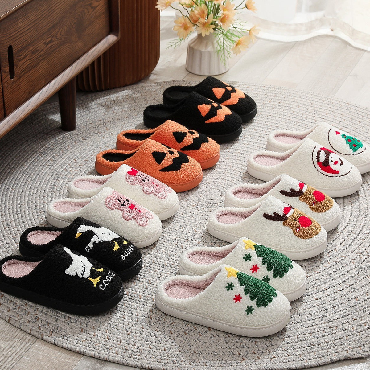 Halloween Plush House Slippers