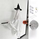 Flying Broom Ghost Halloween Decoration for Outdoor Scene
