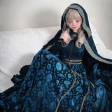 Halloween Witch Princess Costume Dress and Cape