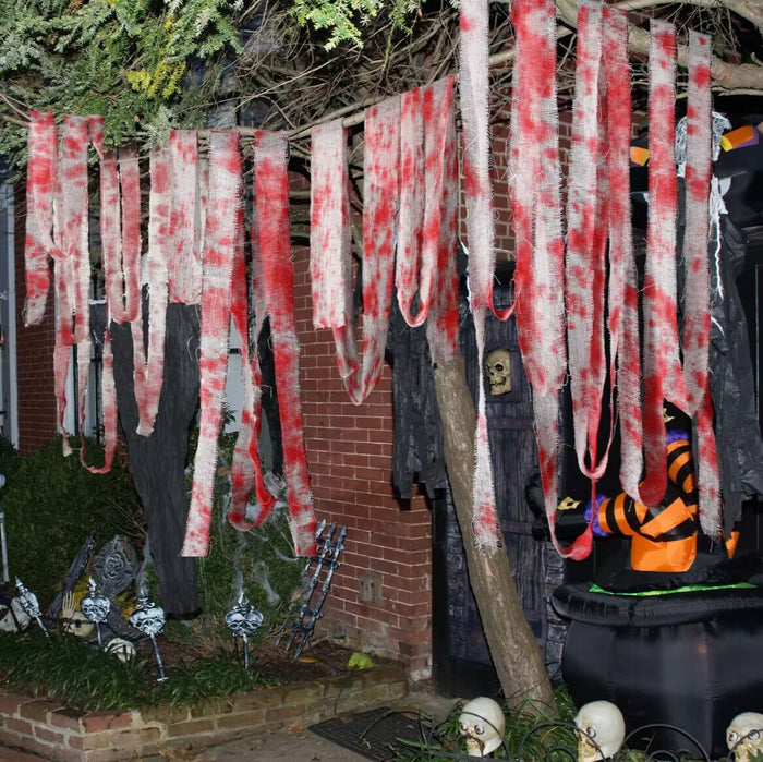 Halloween Blood-Effect Gauze Decoration - Fabric