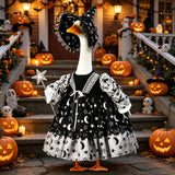 Halloween Witch Costume for Porch Goose Decoration