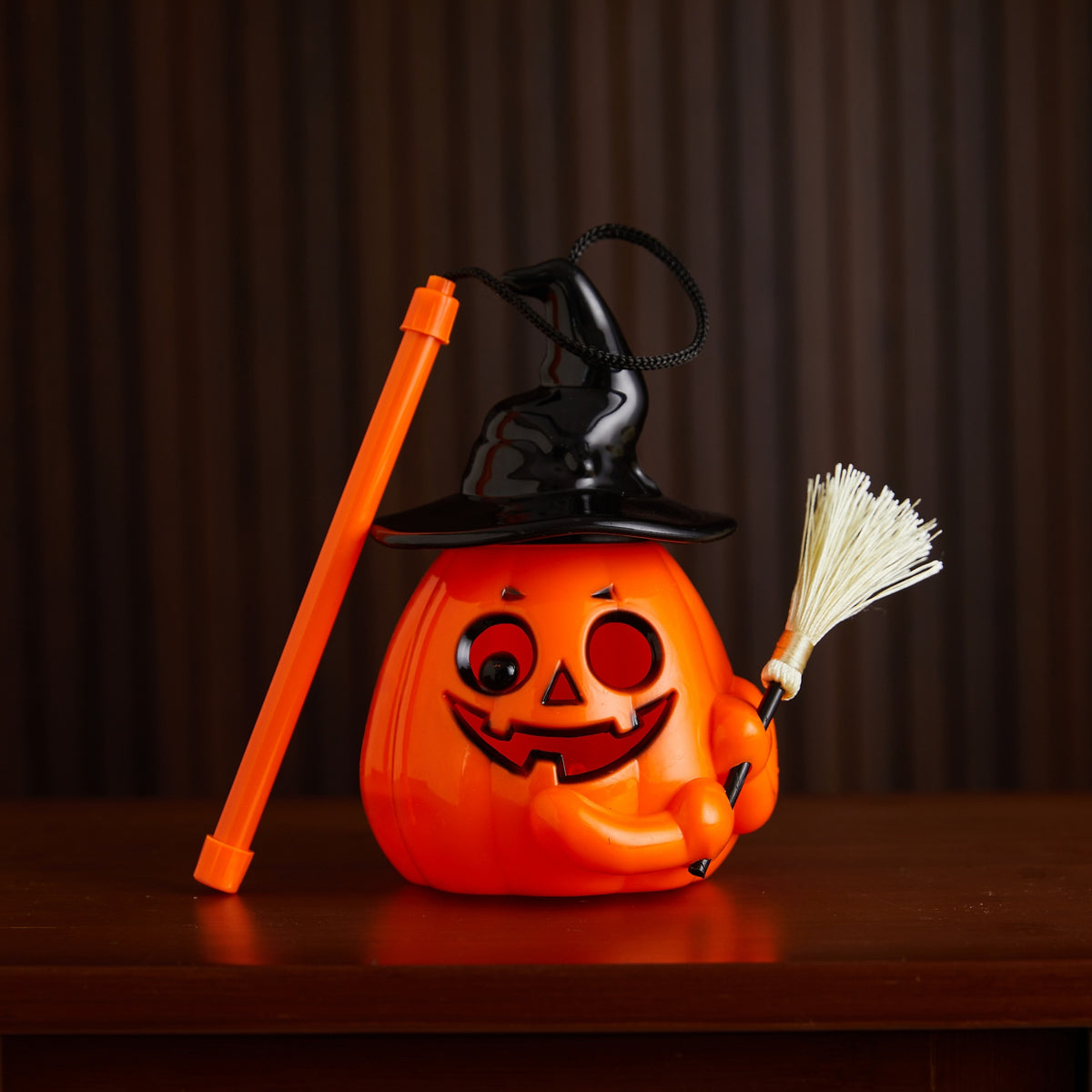Halloween Portable Light-Up Pumpkin Lantern - Plastic