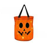 Halloween LED Pumpkin Candy Bucket - Metal