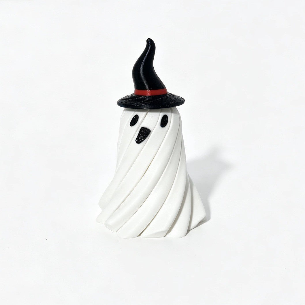 Halloween Ghost Pumpkin Wizard Tabletop Ornament - Resin