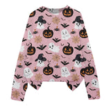 3D Print Halloween Round Neck Knitted Sweater - Polyester