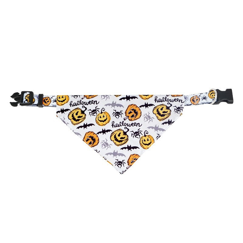 Halloween Pet Bandana Collar - Adjustable - Cloth