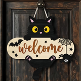 Halloween Printed Boxwood Door Sign