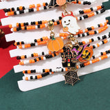 Halloween Beaded Bracelets - Pumpkin, Bat and Ghost Designs