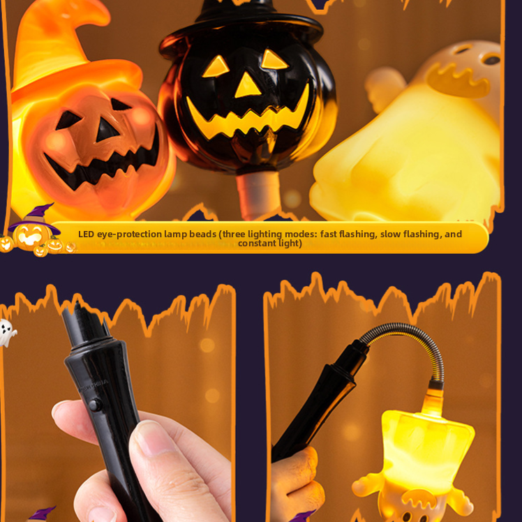 Halloween Pumpkin Light Stick - Plastic