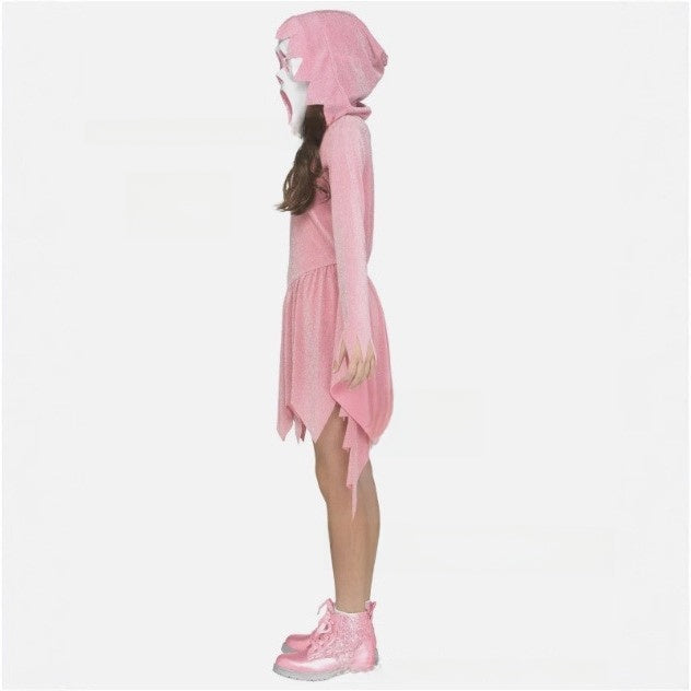 Halloween Witch Costume - Long Irregular Hem Cosplay Outfit - Polyester