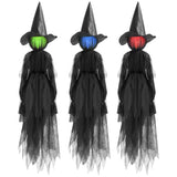 Halloween Sound-Activated Light-Up Witch Decoration - Cloth