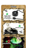 Halloween Flame-Effect Witch Cauldron - Plastic