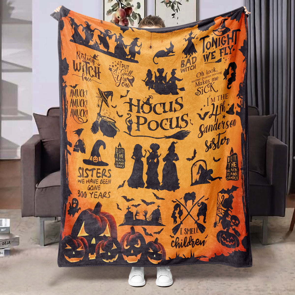 Halloween Printed Flannel Blanket