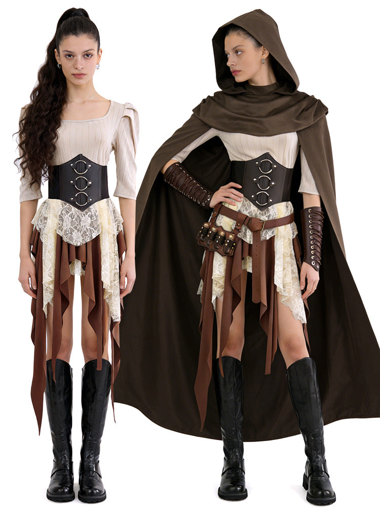 Halloween Viking Warrior Costume and Accessories - Polyester