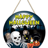 Halloween Printed Boxwood Door Sign