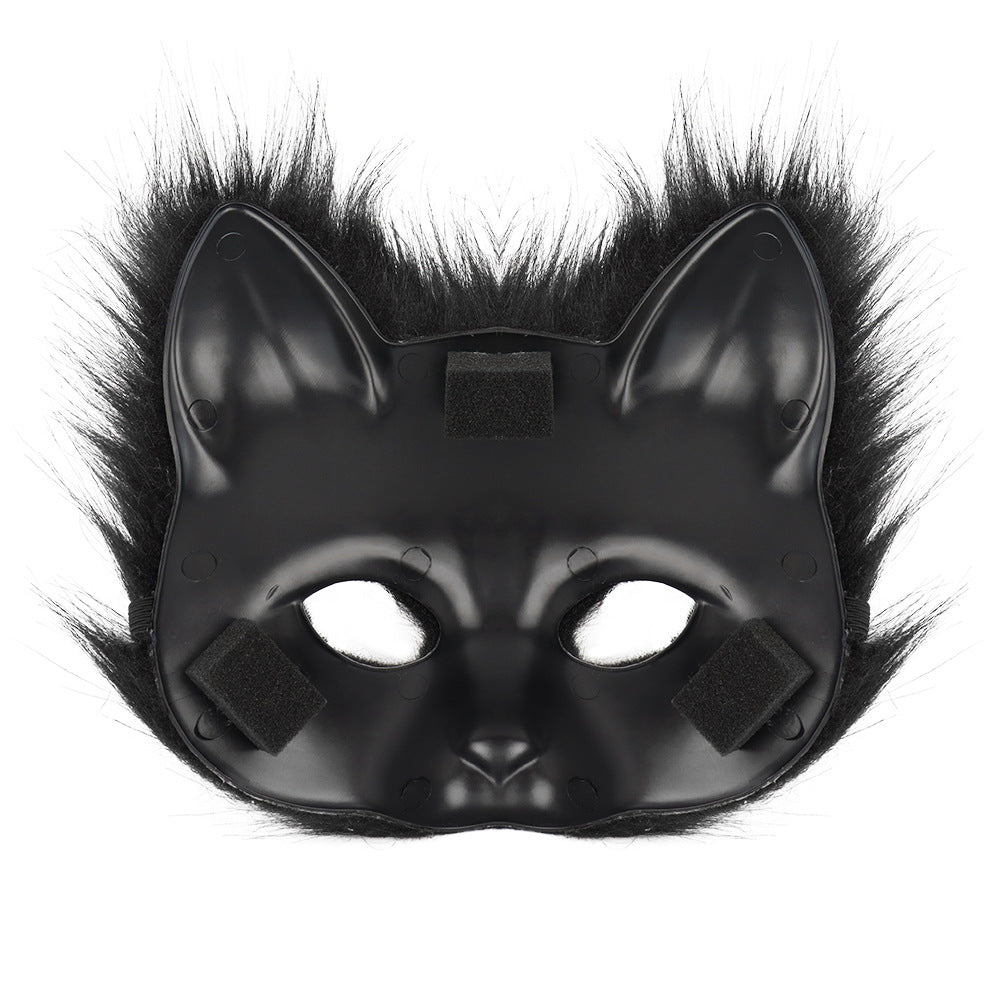 Halloween Plush Animal Cosplay Mask, Gloves and Tail Accessories