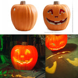 LED Halloween Pumpkin Lantern with Multiple Designs - Plastic