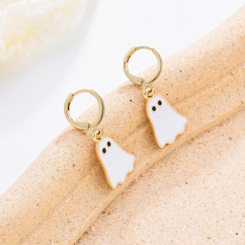 Women's Halloween Ghost Earrings - Alloy